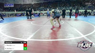 120 lbs Round Of 16 - Luke Mendez, NORTH DESOTO WRESTLING ACADEMY vs Abram Atchley, Norman Grappling Club