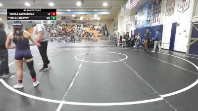 100 lbs Cons. Round 6 - Selah Beatty, Newport Harbor vs Kayla Alvarenga, Los Osos