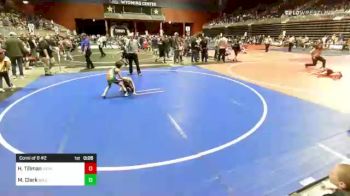 58 lbs Consi Of 8 #2 - Hadley Tillman, High Plains Thunder vs Maximus Clark, Williston Coyotes