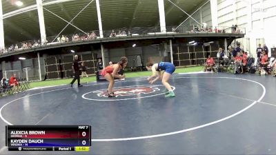 124 lbs Round 3 (8 Team) - Alexcia Brown, Georgia vs Kayden Dauch, Virginia