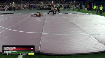 D4-138 lbs Quarterfinal - Josiah Schaub, St Francis HS vs Austin Marry, Hudson Area HS