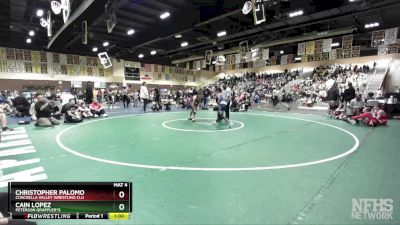 117 lbs Round 2 - Cain Lopez, Peterson Grappler?s vs Christopher Palomo, Coachella Valley Wrestling Clu