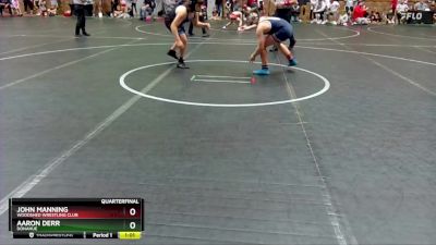 130 lbs Quarterfinal - Aaron Derr, Donahue vs John Manning, Woodshed Wrestling Club