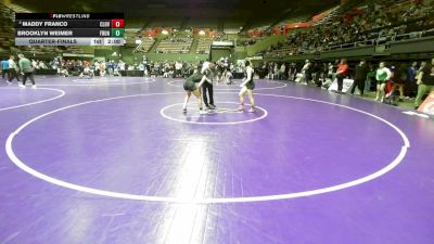 115 lbs Quarterfinal - Brooklyn Weimer, Frontier vs Maddy Franco, Clovis North