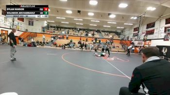 98 lbs 1st Place Match - Dylan Hanson, Powell Middle School vs Solomon Archambault, Lander Middle School