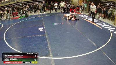 110 lbs Quarterfinal - Micheal Cervantes, Toppenish USA Wrestling Club vs Beau Stevens, Millard