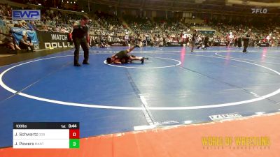 100 lbs 3rd Place - Jackson Schwartz, GGB Ohio vs Jayce Powers, MANTANONA-TC