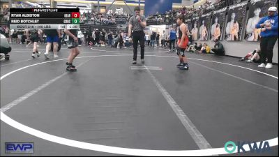 100 lbs Quarterfinal - Ryan Albiston, Geary vs Reid Botchlet, Choctaw Ironman Youth Wrestling