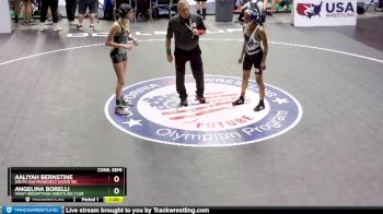 100 lbs Cons. Semi - Angelina Borelli, Vasky BrosPitman Wrestling Club vs Aaliyah Bernstine, South San Francisco Gator WC