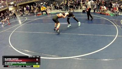 110 lbs Cons. Round 3 - Slayde Hatch, South Sevier Jr. Wrestling vs D`Artagnan Fillmore, Wasatch WC