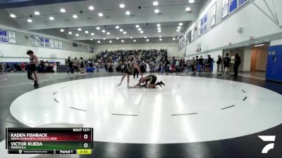 132 lbs Cons. Round 2 - Kaden Fishback, Santa Margarita Catholic High vs Victor Rueda, Peninsula