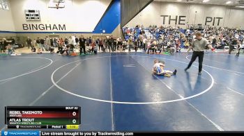 70 lbs Champ. Round 1 - Atlas Trout, Wasatch Wrestling Club vs Rebel Takemoto, Westlake