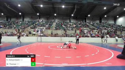 95 lbs Consi Of 4 - Kori Holsomback, The Colosseum Training Center vs Wyatt Thomas, Tift Wrestling Academy