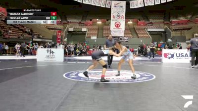 Schoolgirls - 95 lbs 1st Place Match - Skylar Azziz, Granite Wrestling Club vs Natana Albright