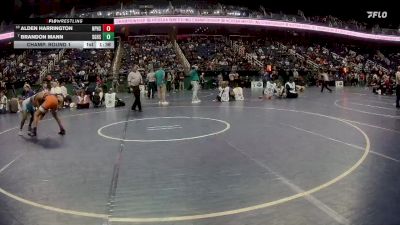 2A 126 lbs Champ. Round 1 - Brandon Mann, South Granville High School vs Alden Harrington, North Pitt High School