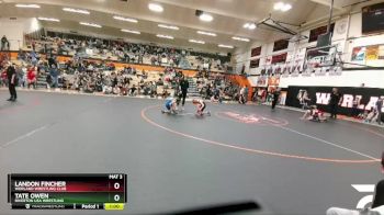 62 lbs Champ. Round 2 - Landon Fincher, Worland Wrestling Club vs Tate Owen, Riverton USA Wrestling