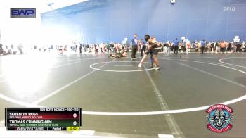 100-110 lbs Semifinal - Serenity Ross, Red Devil Wrestling Club vs Thomas Cunningham, Topeka Blue Thunder Wrestling Club