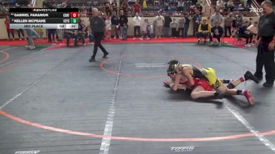 145_B lbs 3rd Place - Gabriel Paraniuk, Central Valley vs Kellen McPeake, Keystone Oaks