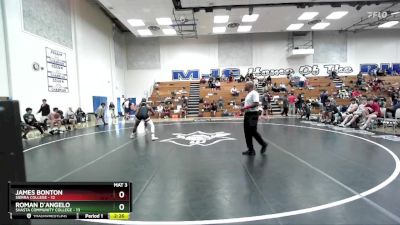 174 lbs Round 1 (16 Team) - James Bonton, Sierra College vs Roman D`Angelo, Shasta Community College