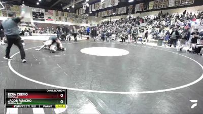 285 lbs Cons. Round 4 - Ezra Cremo, Vacaville vs Jacob Ruacho, Central East