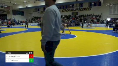 141 lbs Consi Of 32 #2 - Isaiah Gallegos, Jefferson (CO) vs Carmine Cruz, Sunnyside (AZ)