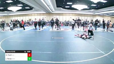 58 lbs Consi Of 8 #2 - Everett Faull, Red Wave WC vs Isaac Perez, Savage House WC