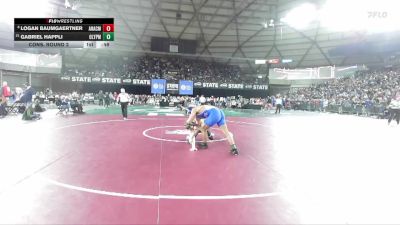 Boys 2A 190 lbs Cons. Round 2 - Logan Baumgaertner, Anacortes vs Gabriel Happli, Olympic