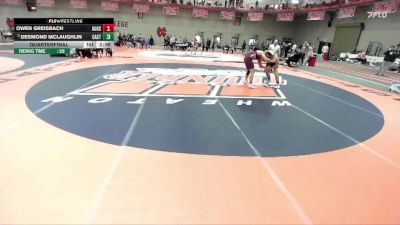 184 lbs Quarterfinal - Desmond McLaughlin, Castleton vs Owen Greisbach, Augsburg