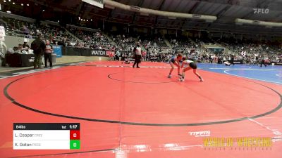 84 lbs Quarterfinal - Lydia Cooper, Creede Wrestling vs Kylee Ooton, Prodigy Elite Wrestling