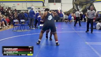 JV-39 lbs Round 3 - Francisco Jasso, Cedar Rapids Jefferson vs AJ Wilson-Myles, Benton Community