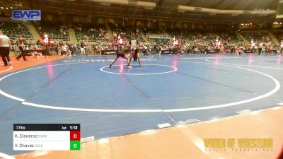 77 lbs Round Of 16 - Kaidence Cisneroz, Powerhouse Wrestling vs Vayda Chavez, GOLDRUSH Academy