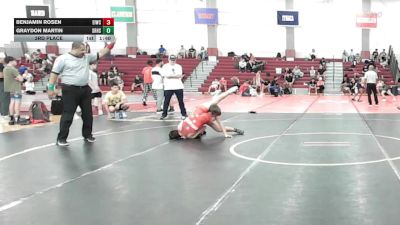 125 lbs 3rd Place - Benjamin Rosen, Eiwc vs Graydon Martin, Srhs