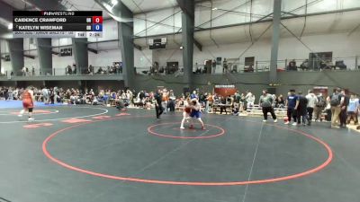 Junior Girls FS - 135 lbs Cons. Round 4 - Caidence Crawford, OR vs Katelyn Wiseman, OR