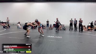 72 lbs Round 5 (10 Team) - Vince Miller, Pedraza Wrestling vs Braden Flowers, Grindhouse