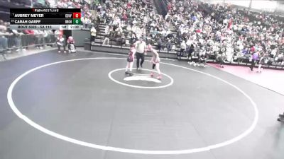 5A 110 lbs Champ. Round 1 - Aubrey Meyer, Cedar Valley vs Carah Garff, Brighton