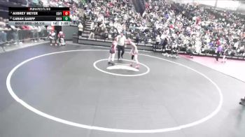 5A 110 lbs Champ. Round 1 - Aubrey Meyer, Cedar Valley vs Carah Garff, Brighton