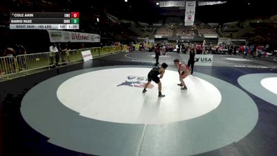 165 lbs Semis - Dario Ruiz, South Hills High School Wrestling vs Cole Akin, Cardinal Wrestling Club