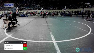 60 lbs Consi Of 8 #1 - Lane Jager, Carl Albert Little League vs Koen King, Miami Takedown Club