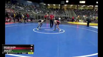 106 lbs Quarterfinals (8 Team) - Skyler Olson, 6A Oregon City vs Zach Ott, 6A Roseburg