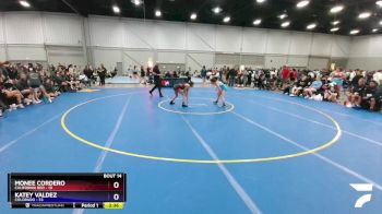 100 lbs Placement Matches (8 Team) - Monee Cordero, California Red vs Katey Valdez, Colorado
