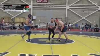 285 lbs Champ. Round 1 - Jayden Toppan, Roger Williams vs Seth Northrop, Utica