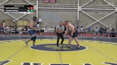 285 lbs Champ. Round 1 - Jayden Toppan, Roger Williams vs Seth Northrop, Utica