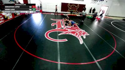 138 lbs Cons. Semi - Jesse Lugo, Titan Mercury Wrestling vs Sebastian Lopez, Downey High School