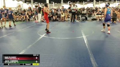 92 lbs Round 2 (6 Team) - Jack Cabrera, Mat Warriors Red vs Sam Floody, Xtreme Team White