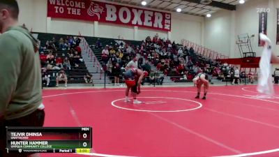 197 lbs 1st Place Match - Tejvir Dhinsa, Unattached vs Hunter Hammer, Umpqua Community College