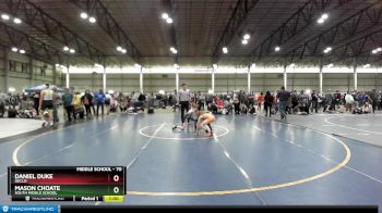 70 lbs Cons. Round 5 - Daniel Duke, Declo vs Mason Choate, South Middle School