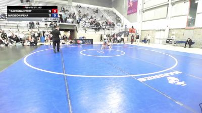 U20 Women - 55 lbs Cons. Round 6 - Savannah Witt, PA vs Madison Pena, TX