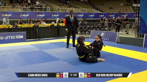 Blue Rose Melody Najarro vs Elaina Nicole Garza 2026 Pan Kids Jiu-Jitsu IBJJF Championship