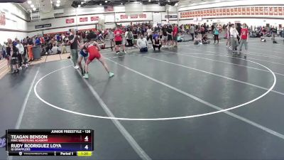 126 lbs Cons. Semi - Teagan Benson, MWC Wrestling Academy vs Rudy Rodriguez Loya, GI Grapplers