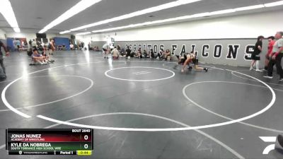 150 lbs Cons. Round 2 - Kyle Da Nobrega, South Torrance High School Wre vs Jonas Nunez, Academy Of Wrestling